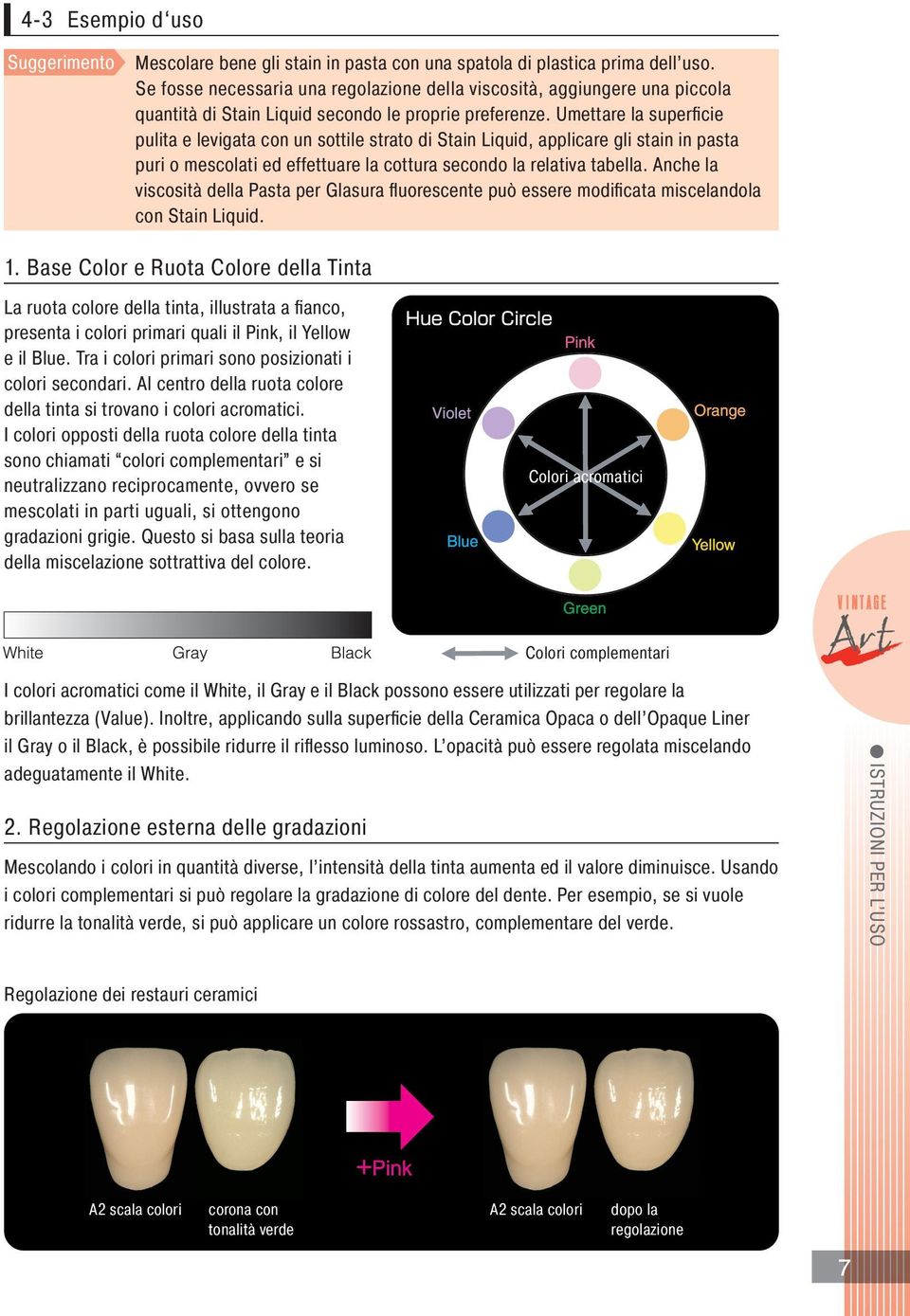 Umettare la superfi cie pulita e levigata con un sottile strato di Stain Liquid, applicare gli stain in pasta puri o mescolati ed effettuare la cottura secondo la relativa tabella.