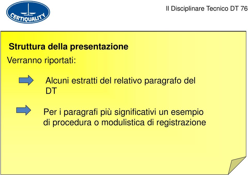 paragrafo del DT Per i paragrafi più