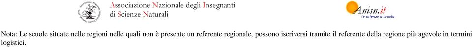 regionale, possono iscriversi tramite il