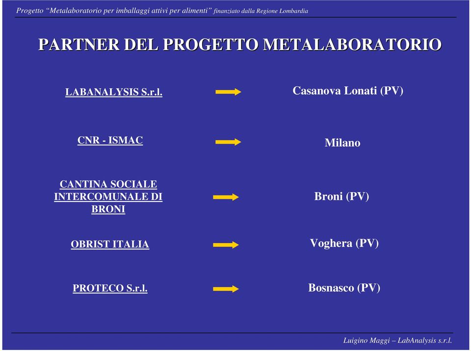 CANTINA SOCIALE INTERCOMUNALE DI BRONI Broni (PV)