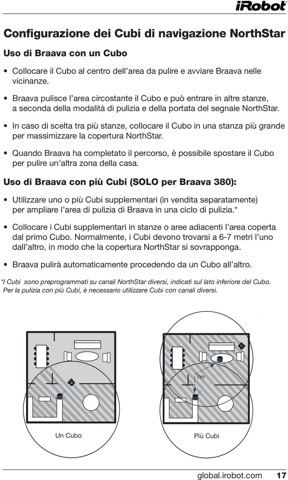 In caso di scelta tra più stanze, collocare il Cubo in una stanza più grande per massimizzare la copertura NorthStar.