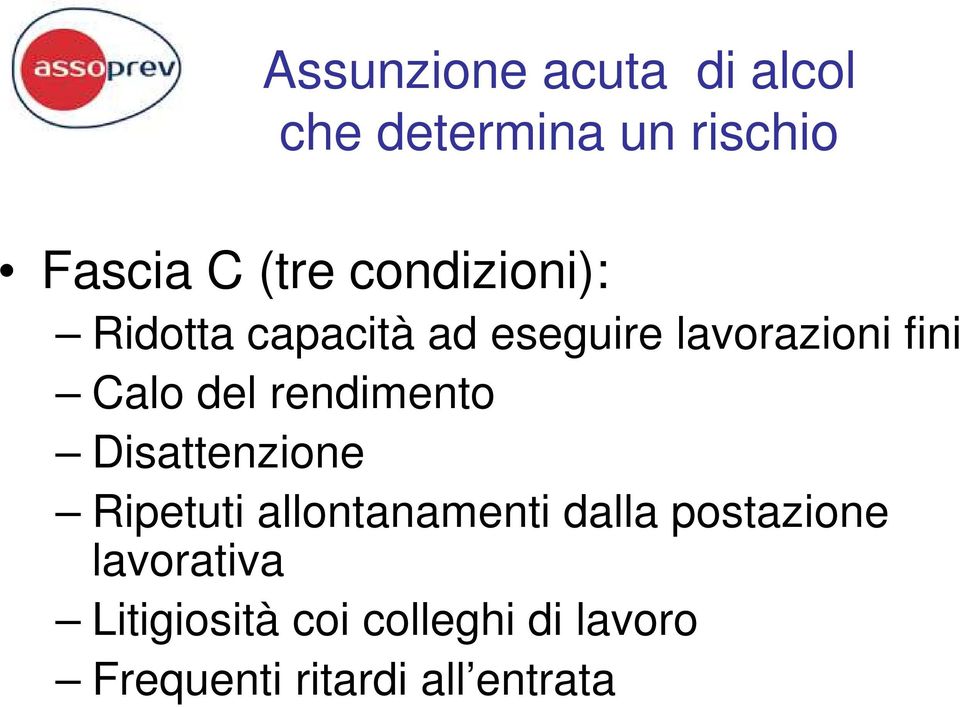 rendimento Disattenzione Ripetuti allontanamenti dalla postazione