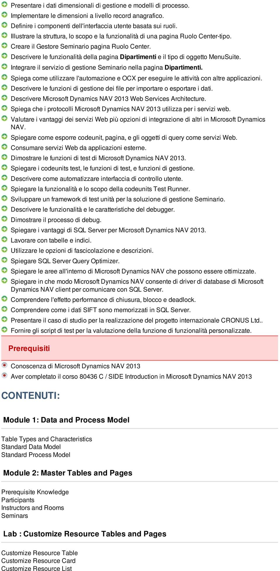 Descrivere le funzionalità della pagina Dipartimenti e il tipo di oggetto MenuSuite. Integrare il servizio di gestione Seminario nella pagina Dipartimenti.