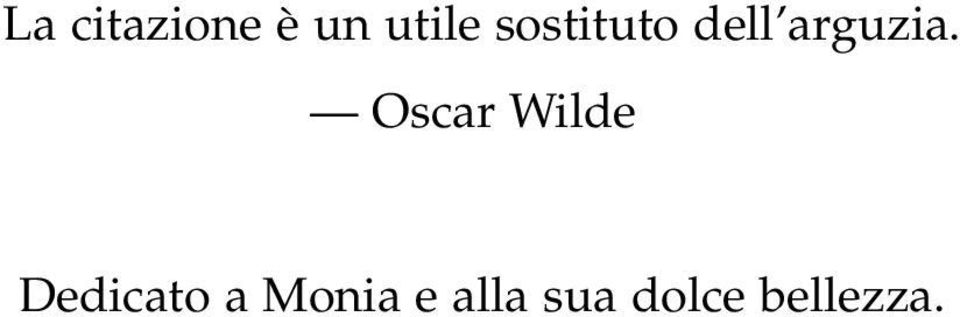 Oscar Wilde Dedicato a