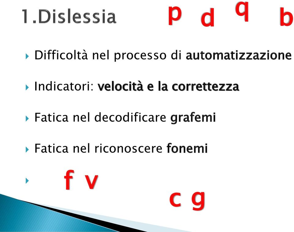 la correttezza Fatica nel decodificare