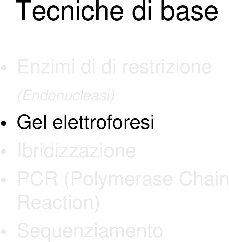 elettroforesi Ibridizzazione PCR