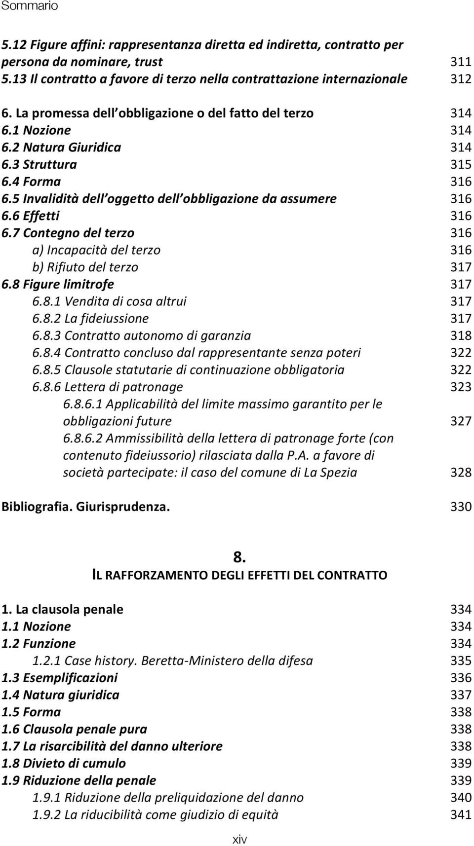 6 Effetti 316 6.7 Contegno del terzo 316 a) Incapacità del terzo 316 b) Rifiuto del terzo 317 6.8 Figure limitrofe 317 6.8.1 Vendita di cosa altrui 317 6.8.2 La fideiussione 317 6.8.3 Contratto autonomo di garanzia 318 6.