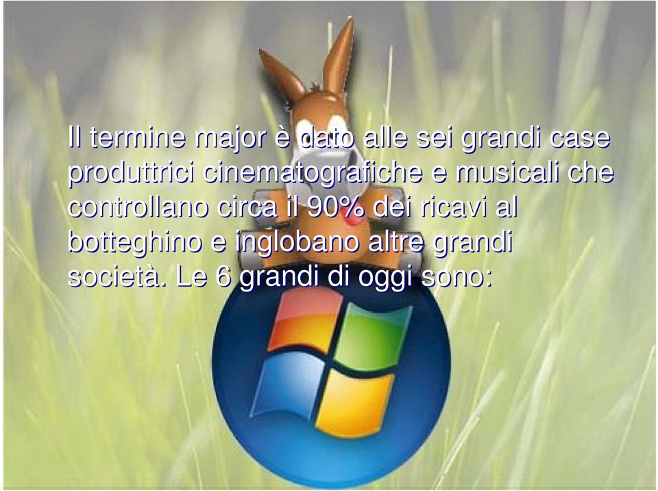 controllano circa il 90% dei ricavi al botteghino