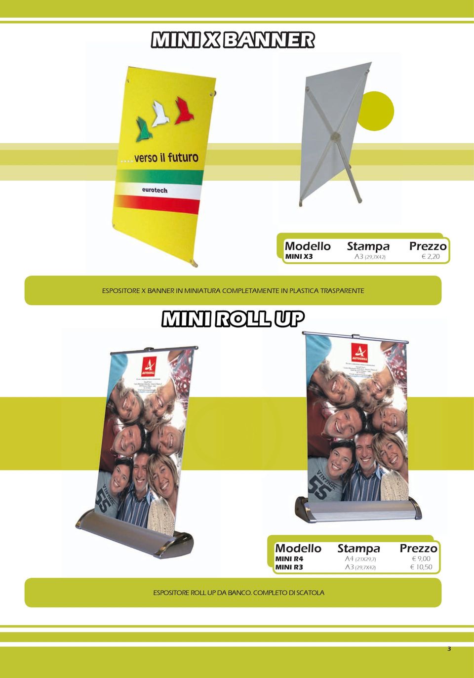 ROLL UP MINI Twin R4 Screen MINI R3 A4 (21X29,7) A3