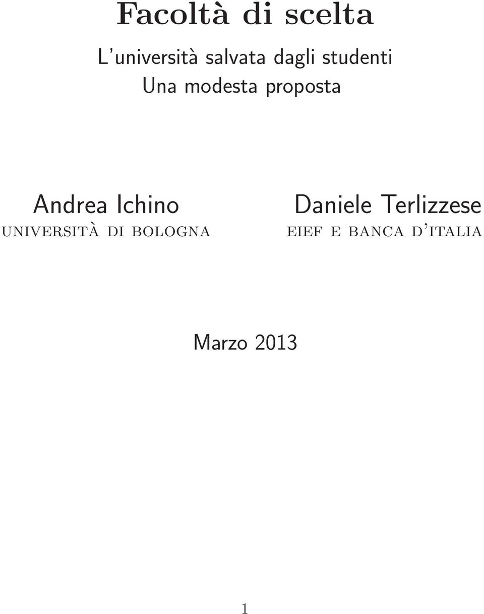 Andrea Ichino università di bologna