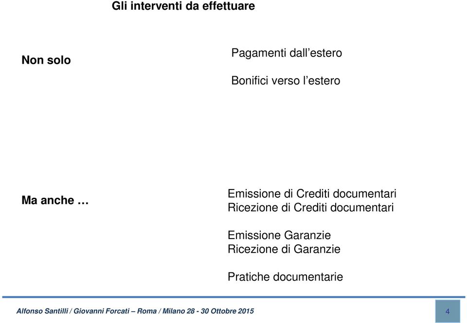 Crediti documentari Ricezione di Crediti documentari