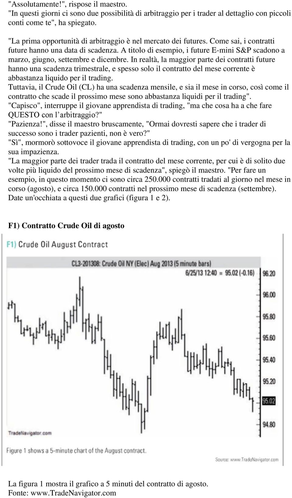 A titolo di esempio, i future E-mini S&P scadono a marzo, giugno, settembre e dicembre.