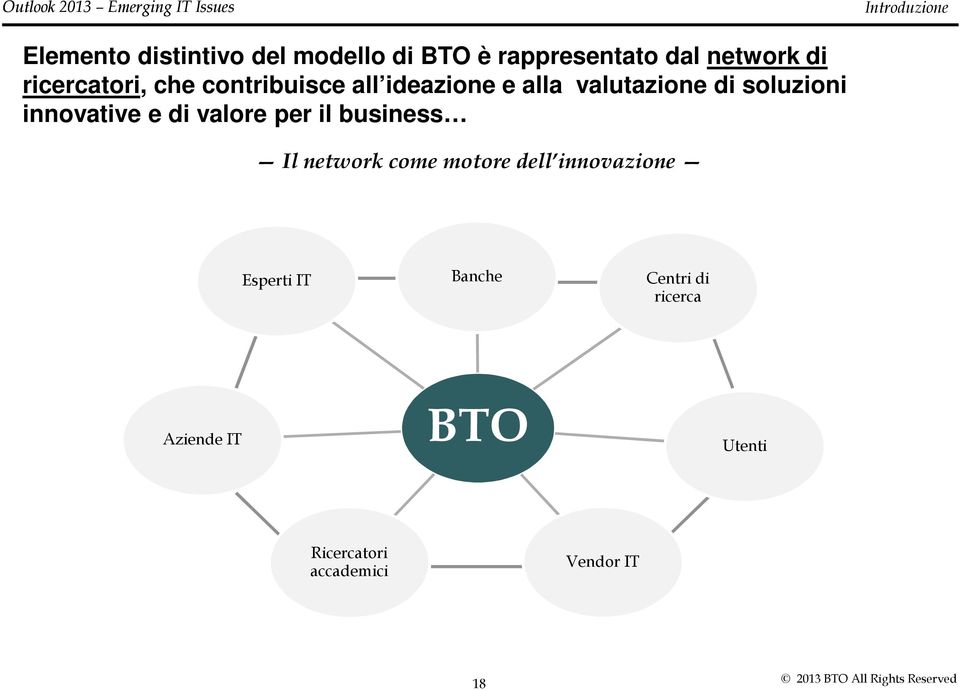 innovative e di valore per il business Il network come motore dell innovazione