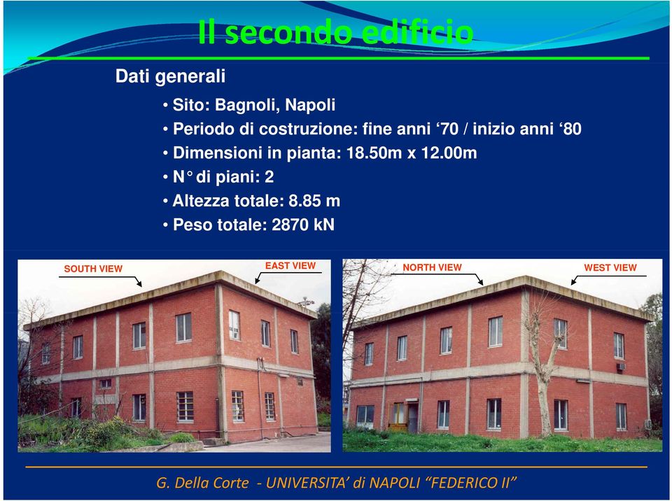 Dimensioni in pianta: 18.50m x 12.