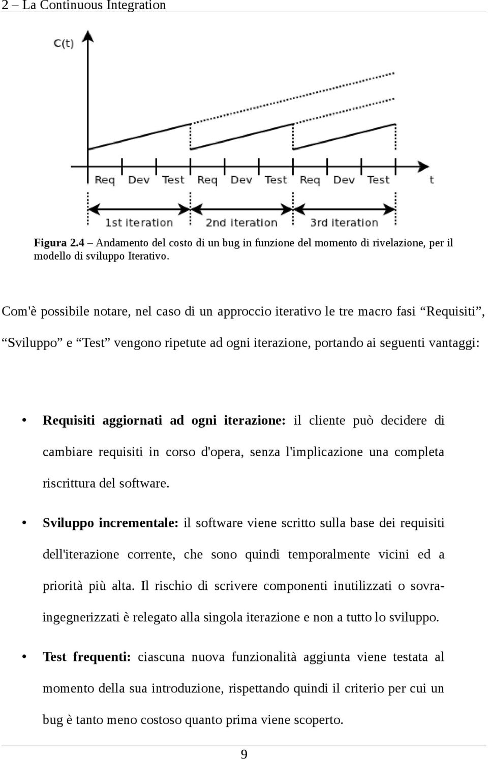 ogni iterazione: il cliente può decidere di cambiare requisiti in corso d'opera, senza l'implicazione una completa riscrittura del software.