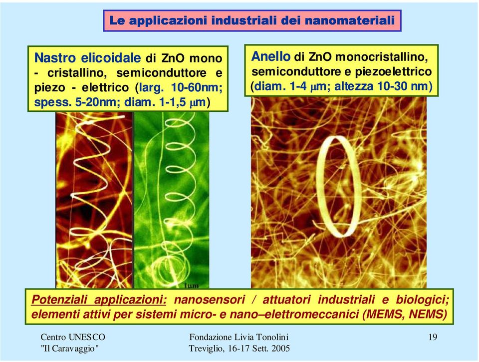 1-1,51,5 µm) Anello di ZnO monocristallino, semiconduttore e piezoelettrico (diam.