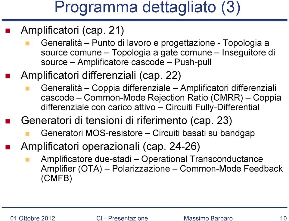 Amplificatori differenziali (cap.