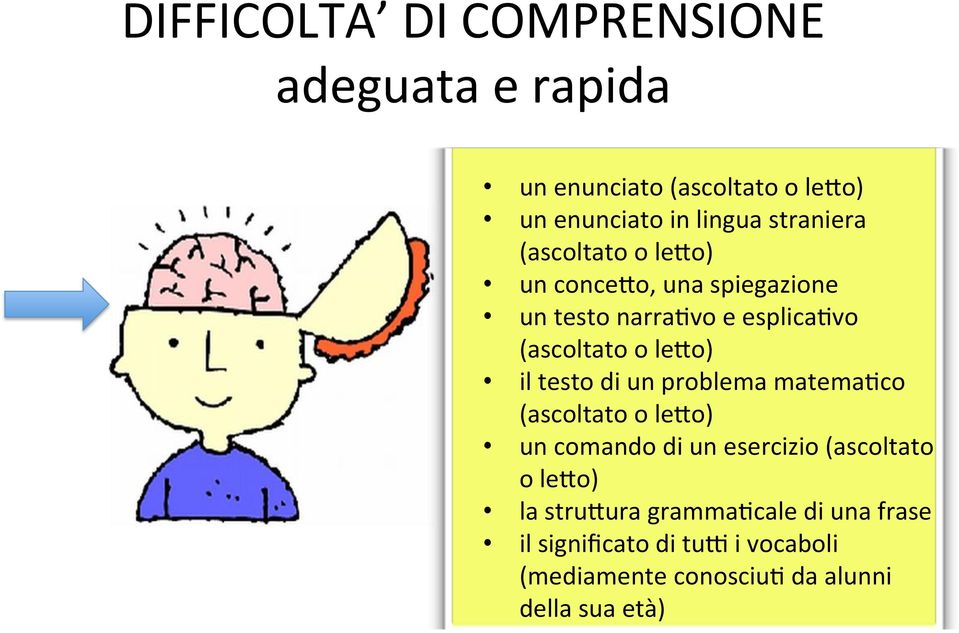 le2o) il testo di un problema matemamco (ascoltato o le2o) un comando di un esercizio (ascoltato o le2o)