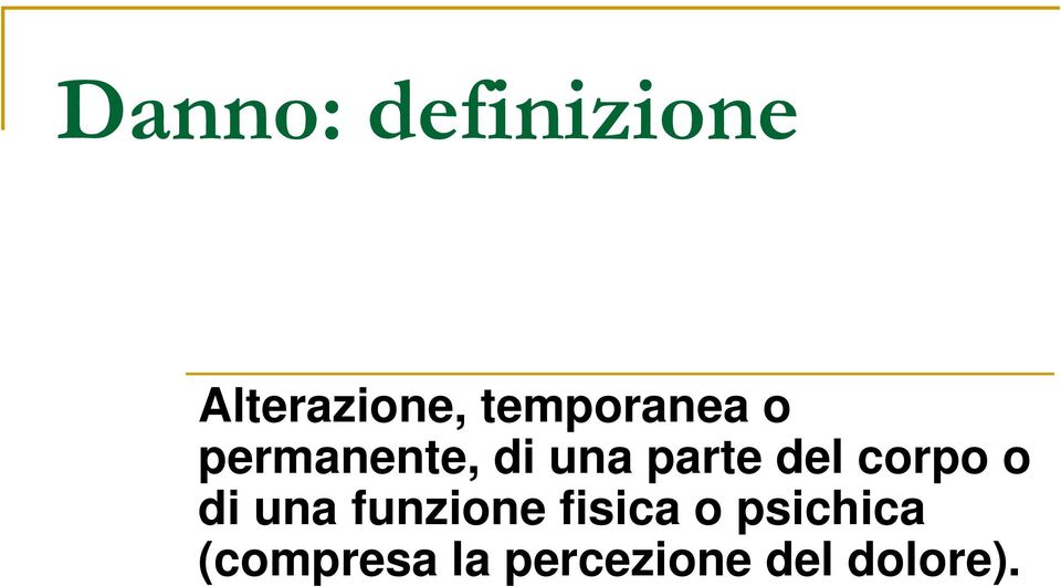 del corpo o di una funzione fisica o