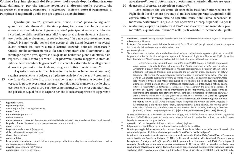 1 2 3 4 5 6 7 8 9 10 11 12 13 14 15 16 5 10 15 Quantunque volte 3, graziosissime donne, meco 4 pensando riguardo quanto voi naturalmente 5 : tutte siete pietose, tante conosco che la presente opera