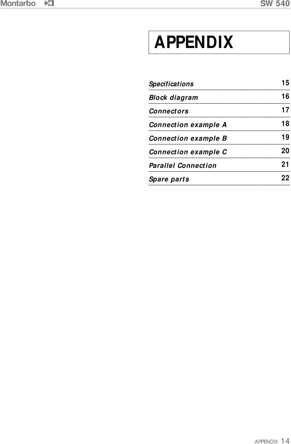 Connection example B 19 Connection example C