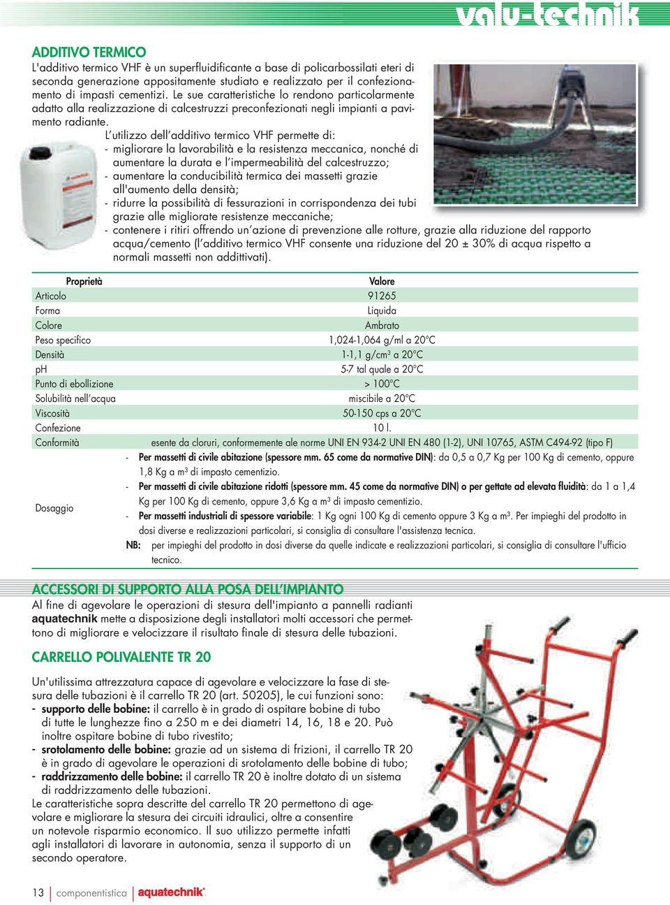 L utilizzo dell additivo termico VHF permette di: - migliorare la lavorabilità e la resistenza meccanica, nonché di aumentare la durata e l impermeabilità del calcestruzzo; - aumentare la