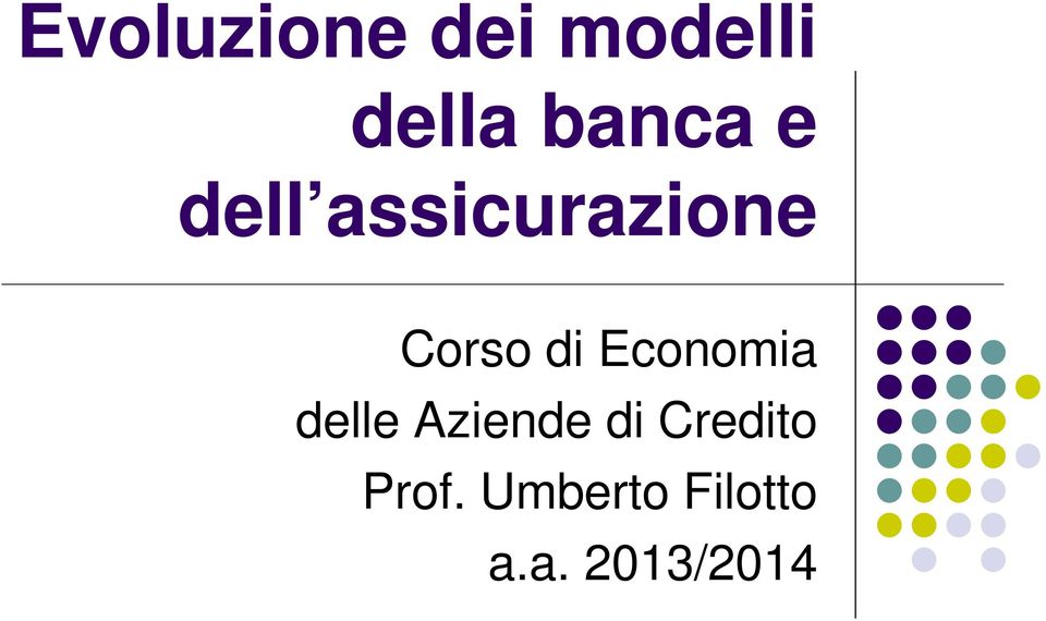 di Economia delle Aziende di