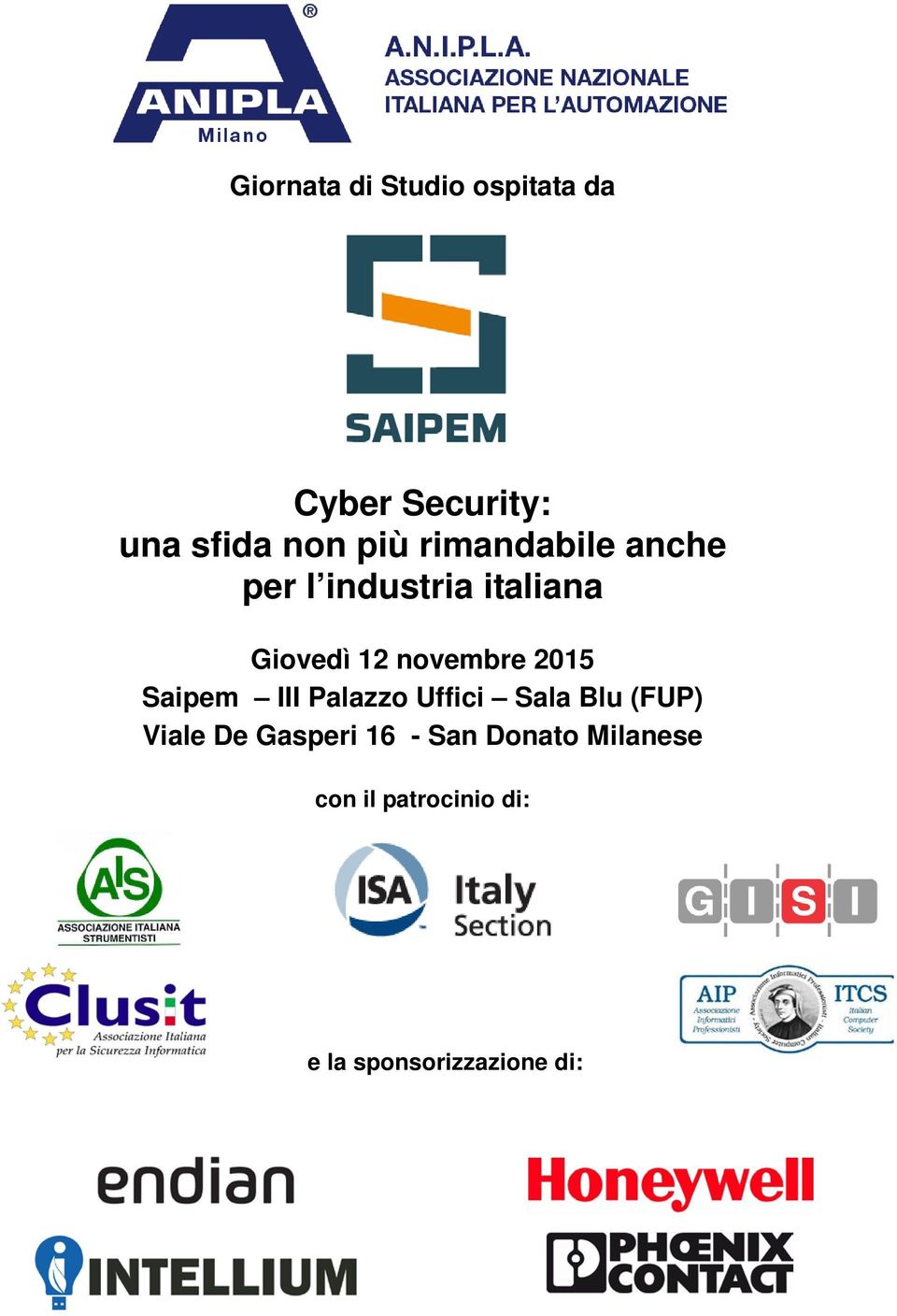 2015 Saipem III Palazzo Uffici Sala Blu (FUP) Viale De Gasperi 16