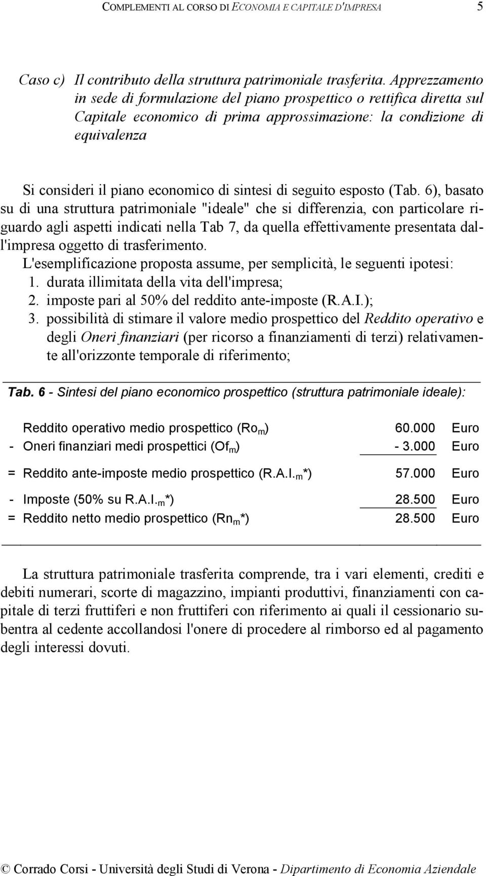 sintesi di seguito esposto (Tab.