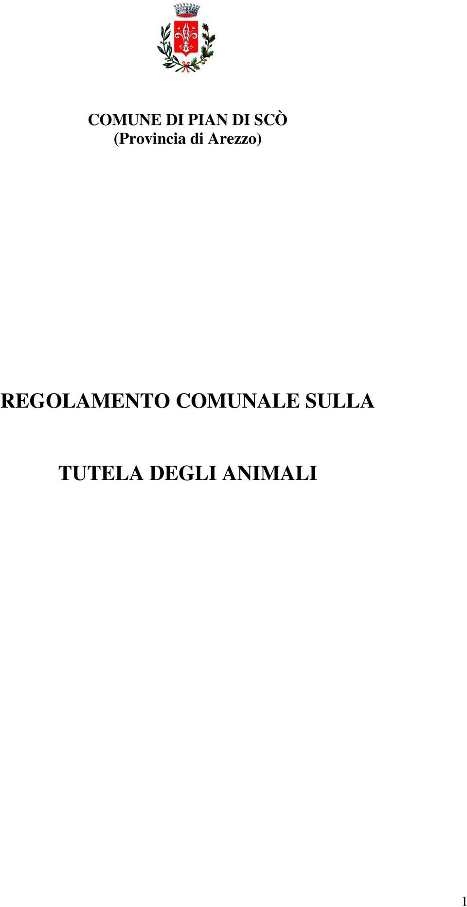 REGOLAMENTO COMUNALE