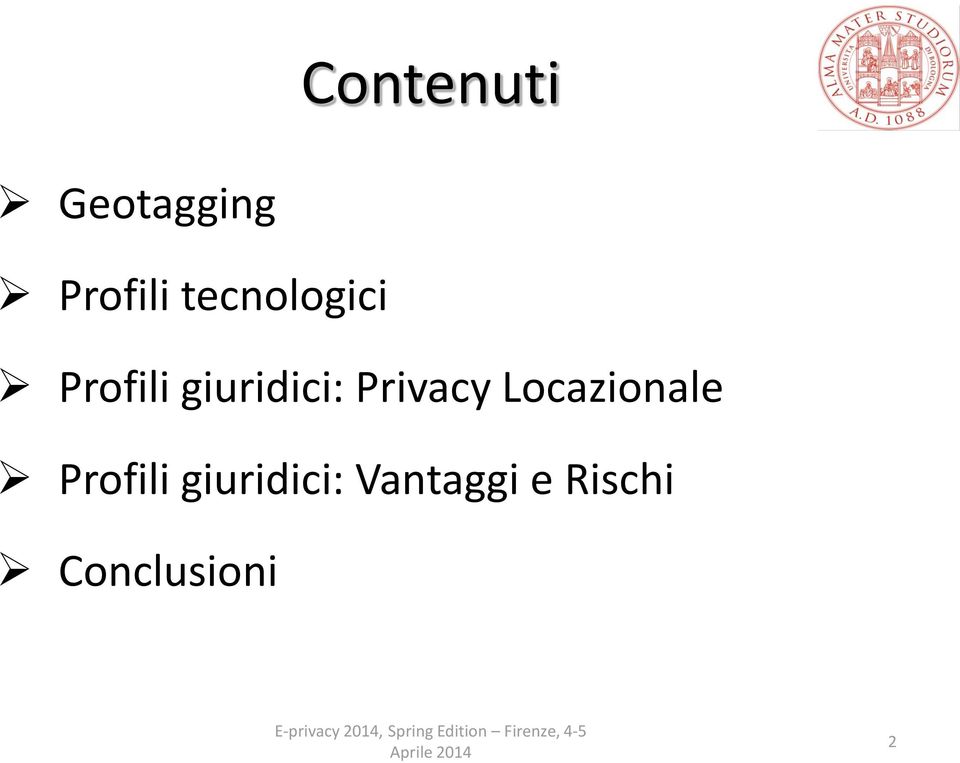 Privacy Locazionale Profili