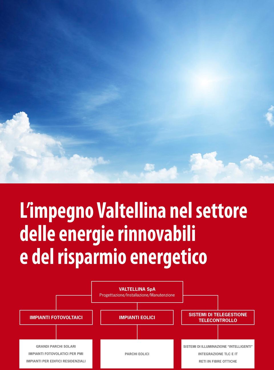 telegestione telecontrollo Grandi Parchi solari Impianti fotovolatici per pmi Impianti per edifici