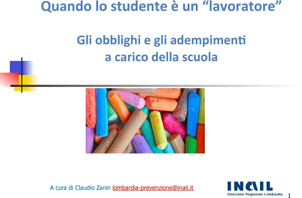 carico della scuola A cura di