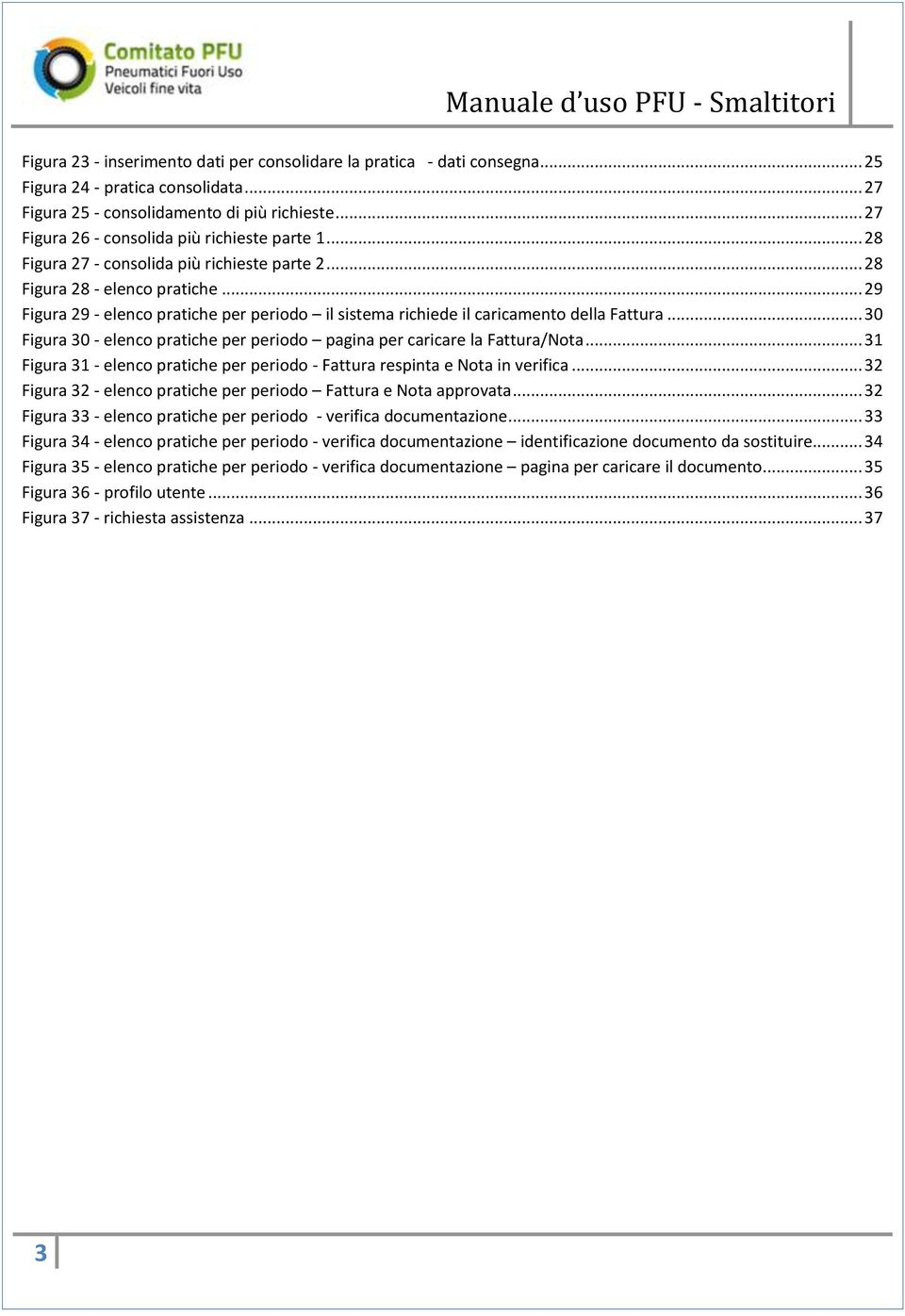 .. 29 Figura 29 - elenco pratiche per periodo il sistema richiede il caricamento della Fattura... 30 Figura 30 - elenco pratiche per periodo pagina per caricare la Fattura/Nota.