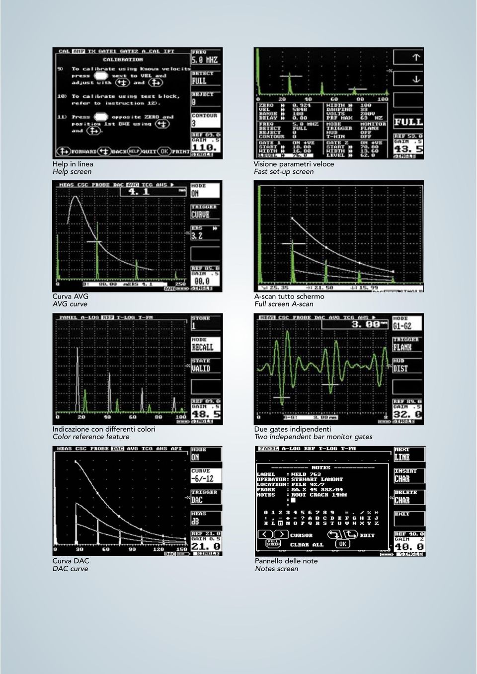 con differenti colori Color reference feature Due gates indipendenti Two