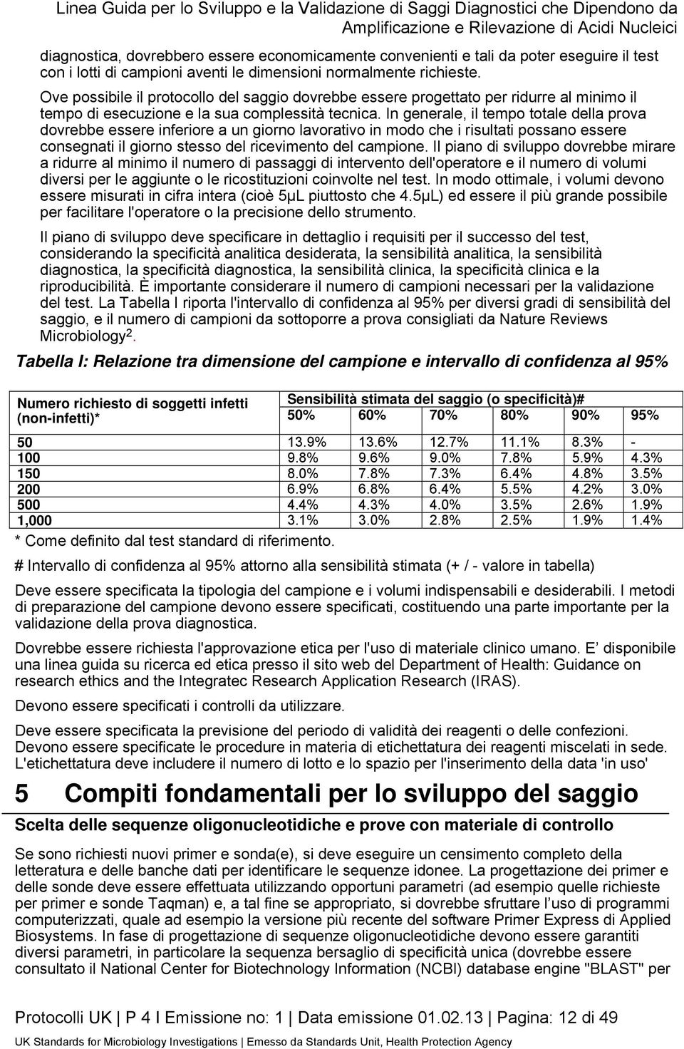 In generale, il tempo totale della prova dovrebbe essere inferiore a un giorno lavorativo in modo che i risultati possano essere consegnati il giorno stesso del ricevimento del campione.