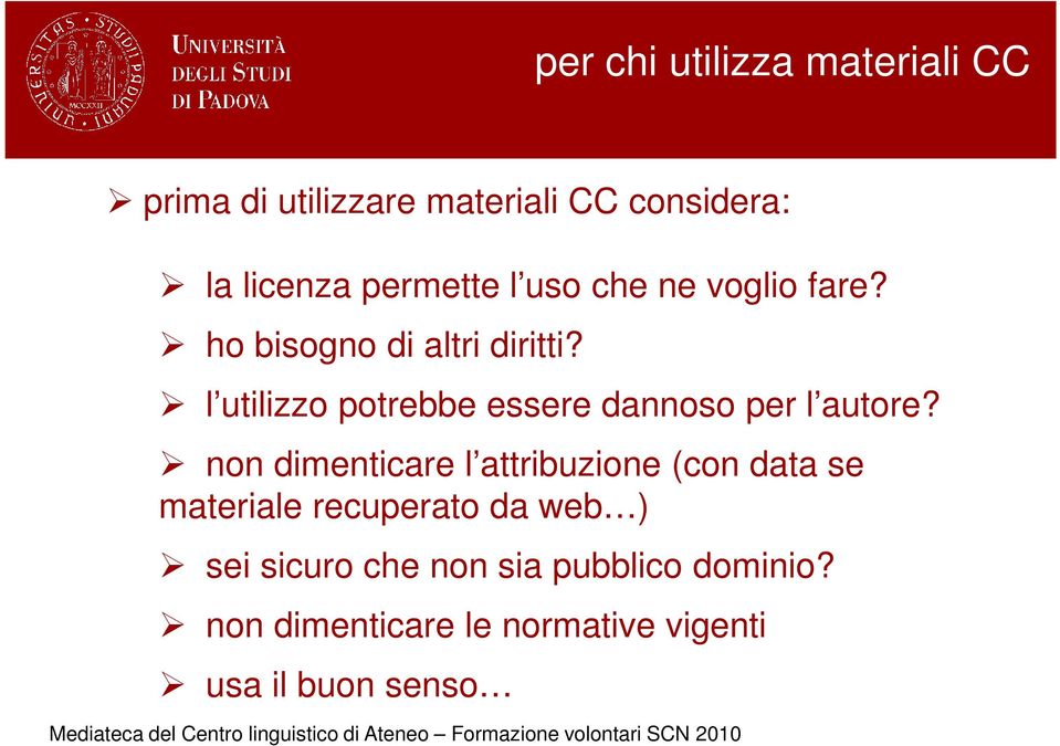 l utilizzo potrebbe essere dannoso per l autore?