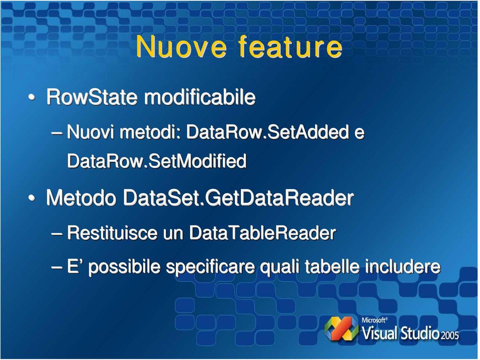 SetModified Metodo DataSet.