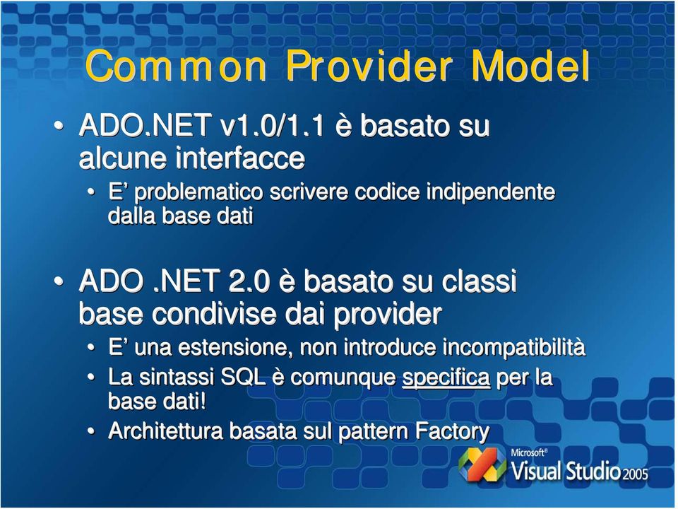 base dati ADO.NET 2.