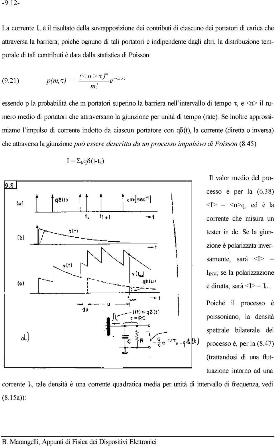 m e < n> τ essendo p la probabilità che m portatori superino la barriera nell intervallo di tempo τ, e <n> il numero medio di portatori che attraversano la giunzione per unità di tempo (rate).