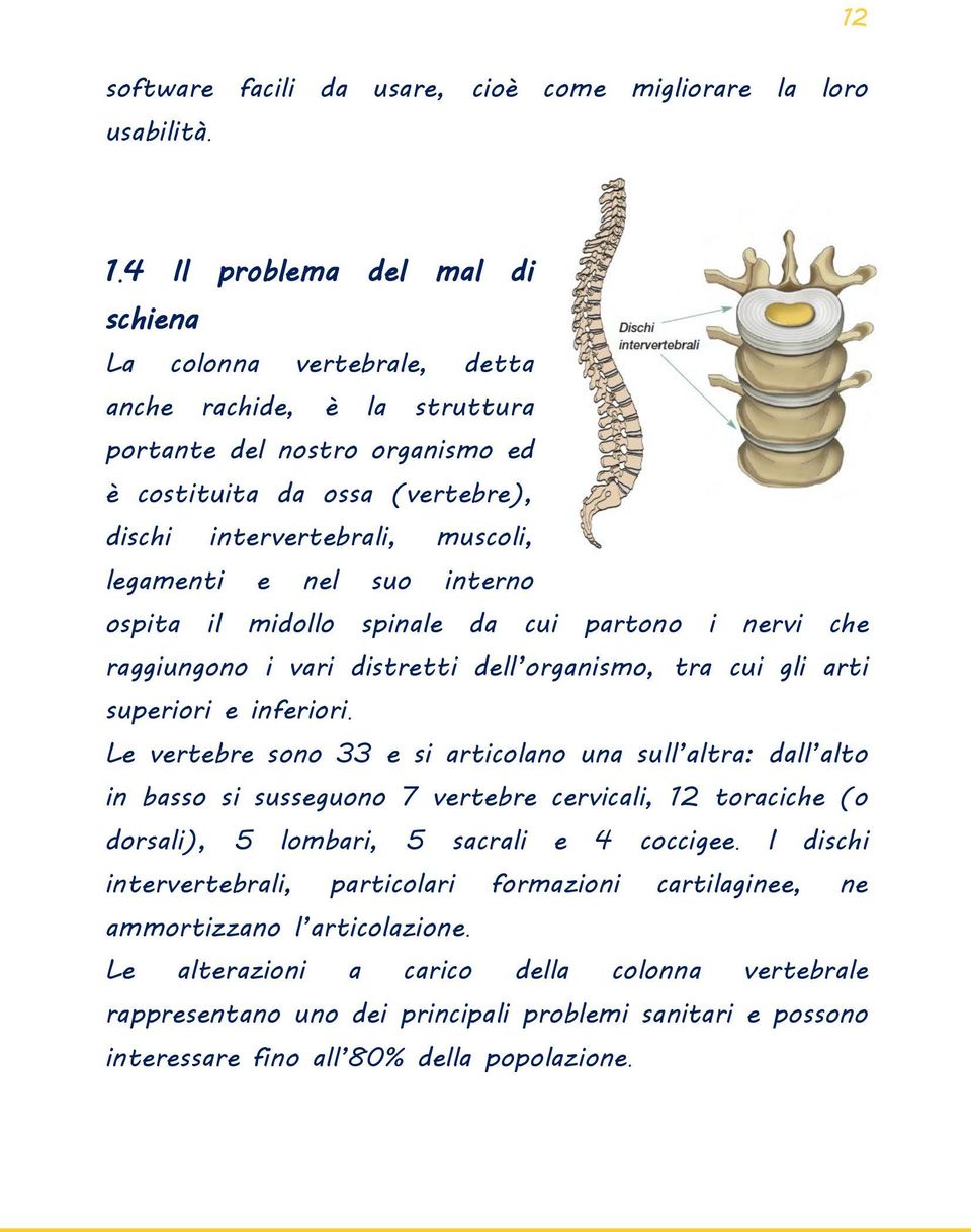 legamenti e nel suo interno ospita il midollo spinale da cui partono i nervi che raggiungono i vari distretti dell organismo, tra cui gli arti superiori e inferiori.