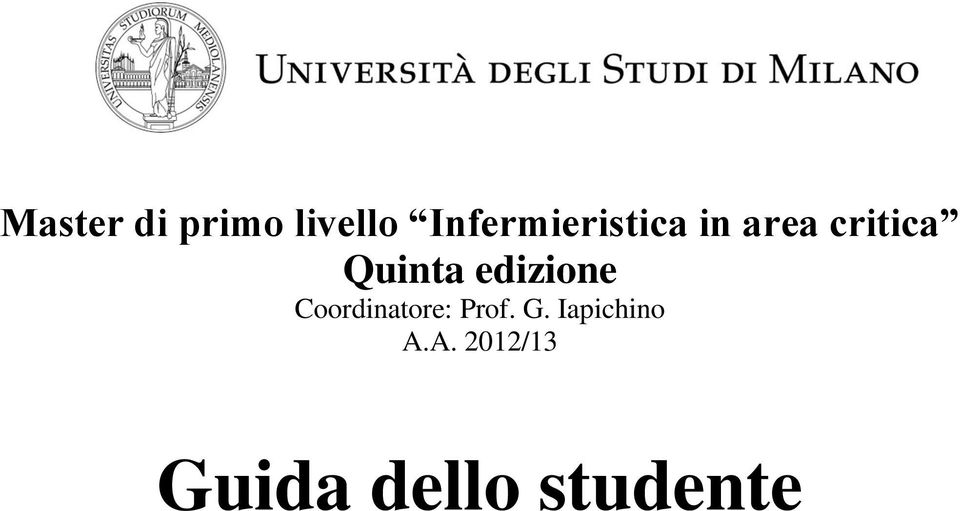 Quinta edizione Coordinatore: Prof.