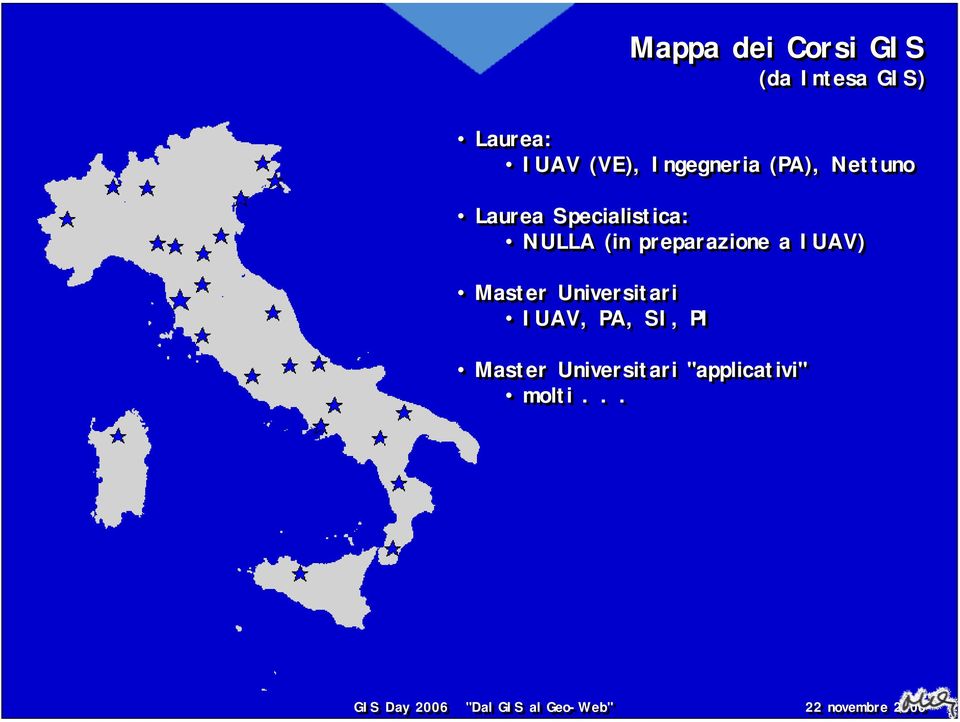 (in preparazione a IUAV) Master Universitari IUAV,