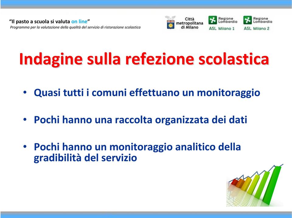 raccolta organizzata dei dati Pochi hanno un