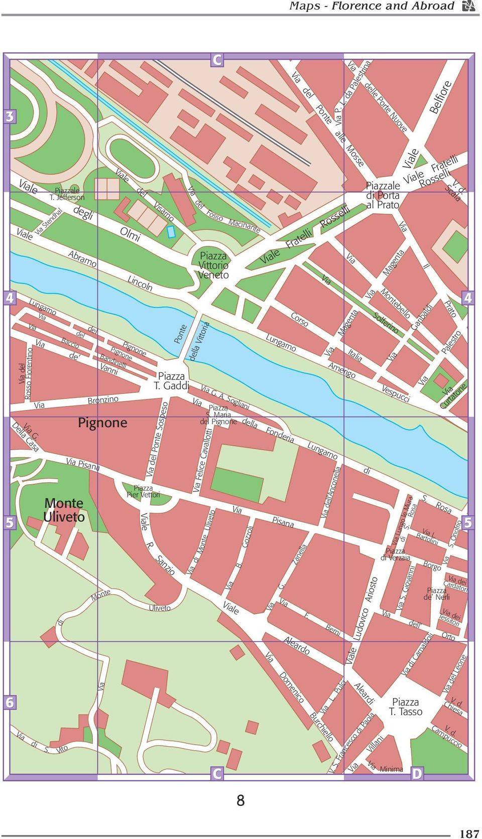 Gad Baccio Bannelli Lungarno Pignone Pignone Maps - Florence and Abroad 187 Villani Domenico Burchiello V.