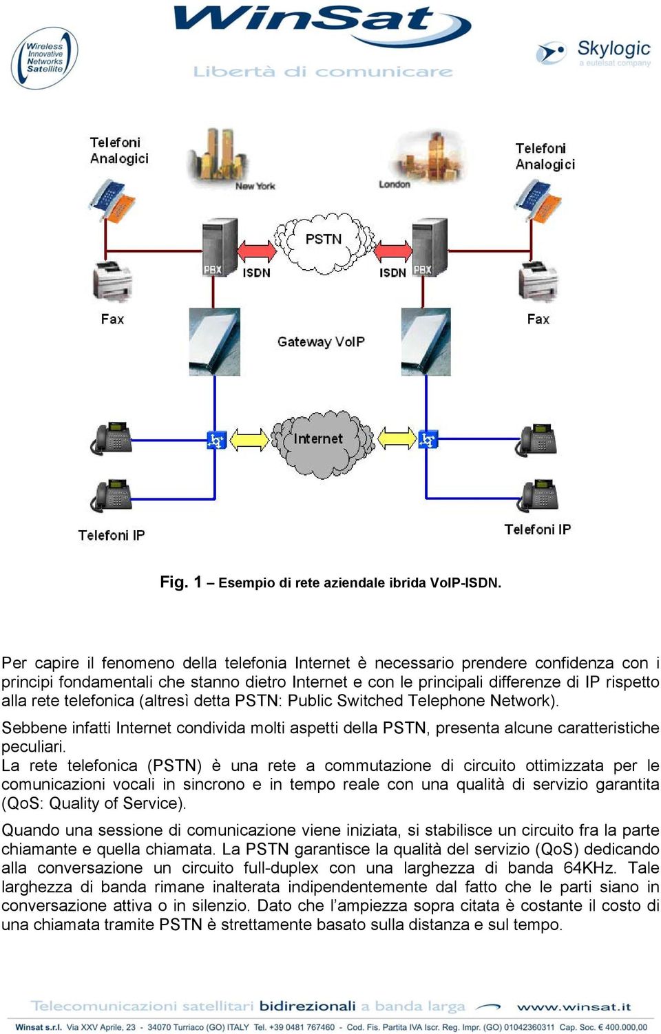 telefonica (altresì detta PSTN: Public Switched Telephone Network). Sebbene infatti Internet condivida molti aspetti della PSTN, presenta alcune caratteristiche peculiari.