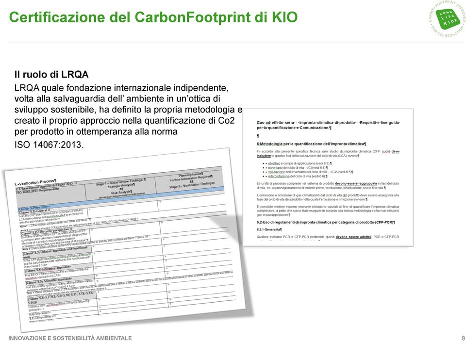 sostenibile, ha definito la propria metodologia e creato il proprio approccio nella