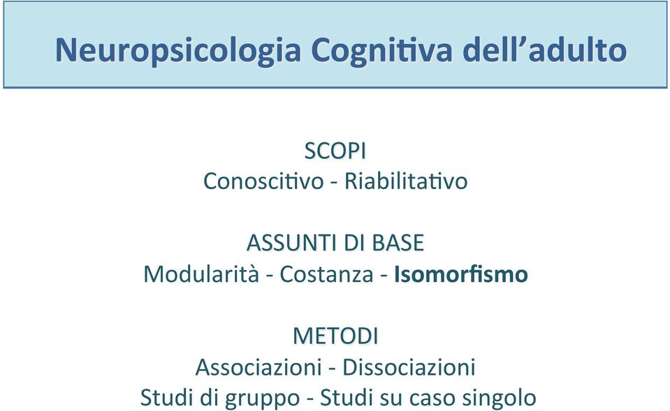 Modularità6Costanza6Isomorfismo- METODI