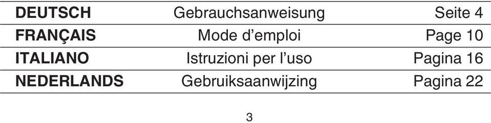 ITALIANO Istruzioni per l uso Pagina