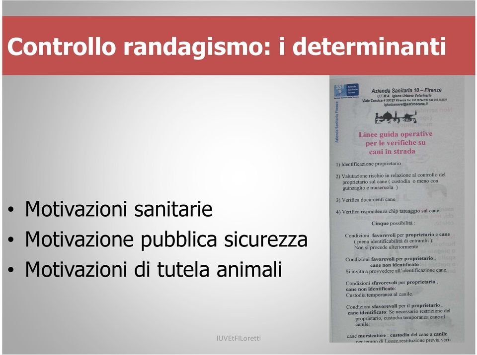 sanitarie Motivazione pubblica